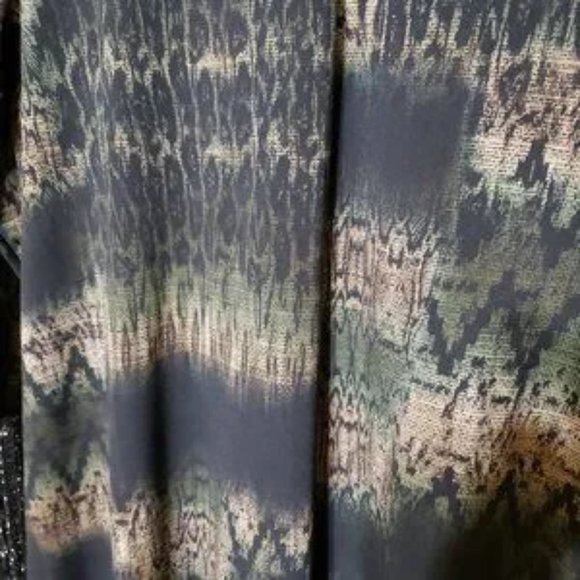 Roaman"s Safari Green Multi Jungle Shift Dress - Picture 5 of 8